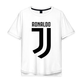 Мужская футболка хлопок Oversize с принтом RONALDO JUVE SPORT в Курске, 100% хлопок | свободный крой, круглый ворот, “спинка” длиннее передней части | cr7 | fc | клуб | криштиану роналду | роналдо | фк | ювентус