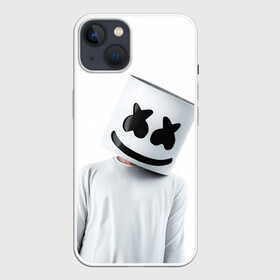 Чехол для iPhone 13 с принтом White в Курске,  |  | electronic music | marshmello | маршмеллоу | электронная музыка