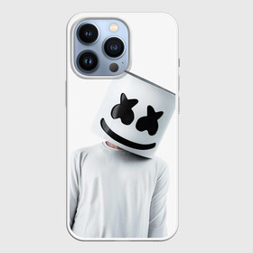 Чехол для iPhone 13 Pro с принтом White в Курске,  |  | electronic music | marshmello | маршмеллоу | электронная музыка