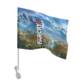 Флаг для автомобиля с принтом Far Cry 4 в Курске, 100% полиэстер | Размер: 30*21 см | action | far cry 4 | армия | гималаи | гирокоптер | мин | мир | открытый | франшиза | ховеркрафт | шутер