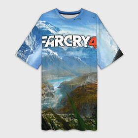 Платье-футболка 3D с принтом Far Cry 4 в Курске,  |  | action | far cry 4 | армия | гималаи | гирокоптер | мин | мир | открытый | франшиза | ховеркрафт | шутер