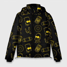 Мужская зимняя куртка 3D с принтом Барт и Гомер в Курске, верх — 100% полиэстер; подкладка — 100% полиэстер; утеплитель — 100% полиэстер | длина ниже бедра, свободный силуэт Оверсайз. Есть воротник-стойка, отстегивающийся капюшон и ветрозащитная планка. 

Боковые карманы с листочкой на кнопках и внутренний карман на молнии. | duff | simpsons |  bart |  homer  | барт | гомер | дафф | доска | коллаж | пончик | рогатка | симпсоны | скейт | скейты