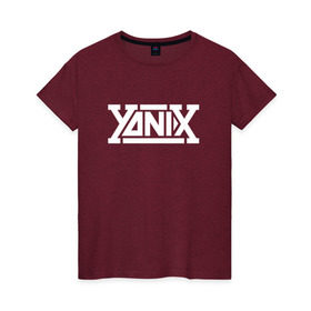 Женская футболка хлопок с принтом Yanix в Курске, 100% хлопок | прямой крой, круглый вырез горловины, длина до линии бедер, слегка спущенное плечо | yanix | яникс