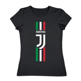 Женская футболка хлопок с принтом Juventus Italy в Курске, 100% хлопок | прямой крой, круглый вырез горловины, длина до линии бедер, слегка спущенное плечо | cristiano | juve | италия | криштиану | роналдо | роналду | юве | ювентус