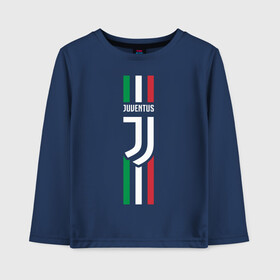 Детский лонгслив хлопок с принтом Juventus Italy в Курске, 100% хлопок | круглый вырез горловины, полуприлегающий силуэт, длина до линии бедер | cristiano | juve | италия | криштиану | роналдо | роналду | юве | ювентус