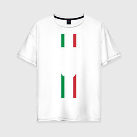 Женская футболка хлопок Oversize с принтом Juventus Italy в Курске, 100% хлопок | свободный крой, круглый ворот, спущенный рукав, длина до линии бедер
 | cristiano | juve | италия | криштиану | роналдо | роналду | юве | ювентус
