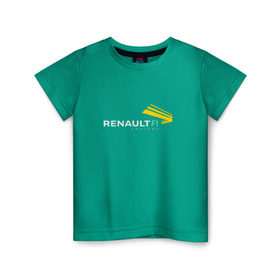 Детская футболка хлопок с принтом renault в Курске, 100% хлопок | круглый вырез горловины, полуприлегающий силуэт, длина до линии бедер | f 1 | formula 1 | ф 1 | формула 1