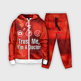 Детский костюм 3D с принтом Доктор в Курске,  |  | Тематика изображения на принте: верь мне | врач | кровь | пятна | я доктор