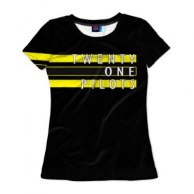 Женская футболка 3D с принтом Twenty One Pilots в Курске, 100% полиэфир ( синтетическое хлопкоподобное полотно) | прямой крой, круглый вырез горловины, длина до линии бедер | heathens | jumpsuit | one | pilots | twenty | инди поп | поп рок | рэп рок | хип хоп | электропоп
