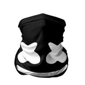 Бандана-труба 3D с принтом Marshmello black в Курске, 100% полиэстер, ткань с особыми свойствами — Activecool | плотность 150‒180 г/м2; хорошо тянется, но сохраняет форму | dj | dj marshmello | marshmello | клуб | клубная музыка | музыка