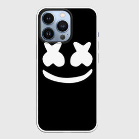 Чехол для iPhone 13 Pro с принтом Marshmello black в Курске,  |  | dj | dj marshmello | marshmello | клуб | клубная музыка | музыка