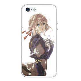 Чехол для iPhone 5/5S матовый с принтом Violet Evergarden_15 в Курске, Силикон | Область печати: задняя сторона чехла, без боковых панелей | Тематика изображения на принте: violet evergarden | вайолет эвергарден