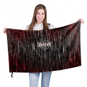 Флаг 3D с принтом Slipknot в Курске, 100% полиэстер | плотность ткани — 95 г/м2, размер — 67 х 109 см. Принт наносится с одной стороны | 