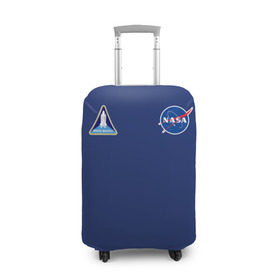 Чехол для чемодана 3D с принтом NASA в Курске, 86% полиэфир, 14% спандекс | двустороннее нанесение принта, прорези для ручек и колес | shuttle | space | аполлон | галактика | джемини | космонав | космос | наса | скайлэб | сша | шаттл nasa