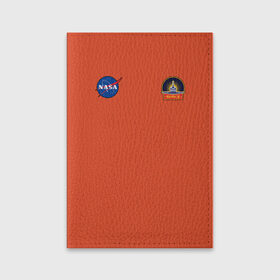 Обложка для паспорта матовая кожа с принтом NASA в Курске, натуральная матовая кожа | размер 19,3 х 13,7 см; прозрачные пластиковые крепления | shuttle | space | аполлон | галактика | джемини | космонав | космос | наса | скайлэб | сша | шаттл nasa