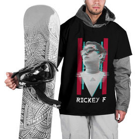 Накидка на куртку 3D с принтом Rickey F Glitch в Курске, 100% полиэстер |  | rickey f | рики ф | рики эф