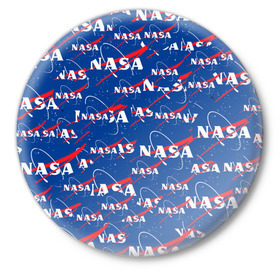 Значок с принтом NASA pop art в Курске,  металл | круглая форма, металлическая застежка в виде булавки | shuttle | space | аполлон | галактика | джемини | космонав | космос | наса | скайлэб | сша | шаттл nasa