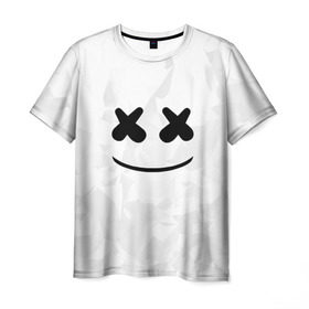 Мужская футболка 3D с принтом MARSHMELLO в Курске, 100% полиэфир | прямой крой, круглый вырез горловины, длина до линии бедер | dj | marshmello | usa | америка | клубная музыка | маршмелло | музыка | музыкант