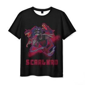 Мужская футболка 3D с принтом Scarlxrd в Курске, 100% полиэфир | прямой крой, круглый вырез горловины, длина до линии бедер | Тематика изображения на принте: scarlord | scarlxrd | scxrlord | лорд | рэппер | скар | скарлорд
