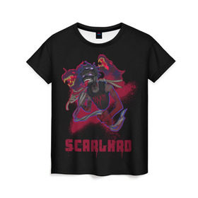 Женская футболка 3D с принтом Scarlxrd в Курске, 100% полиэфир ( синтетическое хлопкоподобное полотно) | прямой крой, круглый вырез горловины, длина до линии бедер | scarlord | scarlxrd | scxrlord | лорд | рэппер | скар | скарлорд