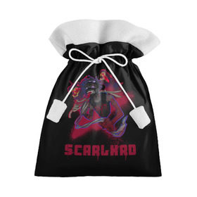Подарочный 3D мешок с принтом Scarlxrd в Курске, 100% полиэстер | Размер: 29*39 см | scarlord | scarlxrd | scxrlord | лорд | рэппер | скар | скарлорд