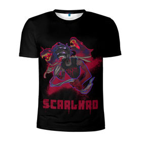 Мужская футболка 3D спортивная с принтом Scarlxrd в Курске, 100% полиэстер с улучшенными характеристиками | приталенный силуэт, круглая горловина, широкие плечи, сужается к линии бедра | Тематика изображения на принте: scarlord | scarlxrd | scxrlord | лорд | рэппер | скар | скарлорд