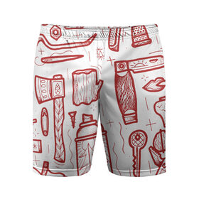 Мужские шорты 3D спортивные с принтом Инструменты в Курске,  |  | old school | taknado | urban | граффити | илюстратор | сибирь | стрит арт | тату