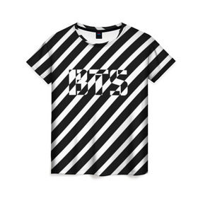 Женская футболка 3D с принтом BTS в Курске, 100% полиэфир ( синтетическое хлопкоподобное полотно) | прямой крой, круглый вырез горловины, длина до линии бедер | bts | bts army | j hope | jimin | jin | jungkook | k pop | rap monster | rapmon | suga | v | бтс | группа | корея