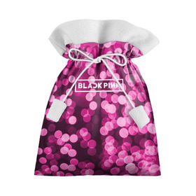 Подарочный 3D мешок с принтом BlackPink в Курске, 100% полиэстер | Размер: 29*39 см | black  pink | blackpink | flowers | jennie | jisoo | k pop | lalisa | sakura | группа | к поп | корейская группа | растения | розовый | сакура | цветы | черный