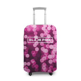 Чехол для чемодана 3D с принтом BlackPink в Курске, 86% полиэфир, 14% спандекс | двустороннее нанесение принта, прорези для ручек и колес | black  pink | blackpink | flowers | jennie | jisoo | k pop | lalisa | sakura | группа | к поп | корейская группа | растения | розовый | сакура | цветы | черный
