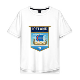 Мужская футболка хлопок Oversize с принтом Футбол - Исландия в Курске, 100% хлопок | свободный крой, круглый ворот, “спинка” длиннее передней части | football | iceland | sport | викинг | гол | игрок | исландия | мяч | сборная | спорт | топор | тренер | футбол | чемпион | чемпионат