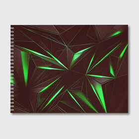 Альбом для рисования с принтом STRIPES GREEN 3D в Курске, 100% бумага
 | матовая бумага, плотность 200 мг. | abstract | geometry | абстракция | геометрия | градиент | линии