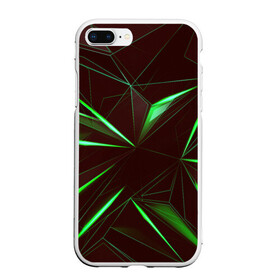 Чехол для iPhone 7Plus/8 Plus матовый с принтом STRIPES GREEN 3D в Курске, Силикон | Область печати: задняя сторона чехла, без боковых панелей | abstract | geometry | абстракция | геометрия | градиент | линии