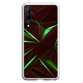 Чехол для Honor P30 с принтом STRIPES GREEN 3D в Курске, Силикон | Область печати: задняя сторона чехла, без боковых панелей | Тематика изображения на принте: abstract | geometry | абстракция | геометрия | градиент | линии