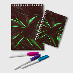 Блокнот с принтом STRIPES GREEN 3D в Курске, 100% бумага | 48 листов, плотность листов — 60 г/м2, плотность картонной обложки — 250 г/м2. Листы скреплены удобной пружинной спиралью. Цвет линий — светло-серый
 | Тематика изображения на принте: abstract | geometry | абстракция | геометрия | градиент | линии