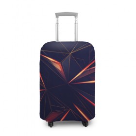 Чехол для чемодана 3D с принтом STRIPES ORANGE 3D в Курске, 86% полиэфир, 14% спандекс | двустороннее нанесение принта, прорези для ручек и колес | abstract | geometry | orange | абстракция | геометрия | градиент | линии | оранжевый