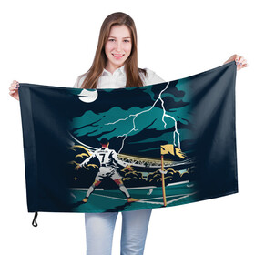 Флаг 3D с принтом RONALDO JUVE SPORT | РОНАЛДУ в Курске, 100% полиэстер | плотность ткани — 95 г/м2, размер — 67 х 109 см. Принт наносится с одной стороны | cr7 | fc | клуб | криштиану роналду | роналдо | фк | ювентус