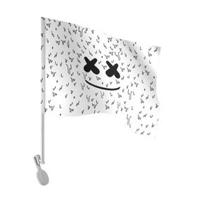 Флаг для автомобиля с принтом MARSHMELLO в Курске, 100% полиэстер | Размер: 30*21 см | dj | marshmello | usa | америка | клубная музыка | маршмелло | музыка | музыкант