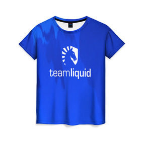 Женская футболка 3D с принтом TEAM LIQUID в Курске, 100% полиэфир ( синтетическое хлопкоподобное полотно) | прямой крой, круглый вырез горловины, длина до линии бедер | 