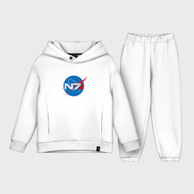 Детский костюм хлопок Oversize с принтом NASA N7 MASS EFFECT в Курске,  |  | Тематика изображения на принте: logo | n7 | nasa | space | логотип | масс эффект | н7 | наса