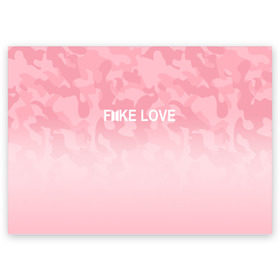 Поздравительная открытка с принтом BTS FAKE LOVE в Курске, 100% бумага | плотность бумаги 280 г/м2, матовая, на обратной стороне линовка и место для марки
 | bts | bts army | j hope | jimin | jin | jungkook | k pop | rap monster | rapmon | suga | v | бтс | группа | корея
