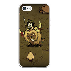 Чехол для iPhone 5/5S матовый с принтом Dont starve в Курске, Силикон | Область печати: задняя сторона чехла, без боковых панелей | 