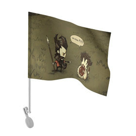 Флаг для автомобиля с принтом Don`t starve в Курске, 100% полиэстер | Размер: 30*21 см | 