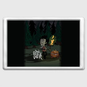 Магнит 45*70 с принтом DON`T STARVE в Курске, Пластик | Размер: 78*52 мм; Размер печати: 70*45 | action | adventure | dont starve | gamer | player | twitch | игра