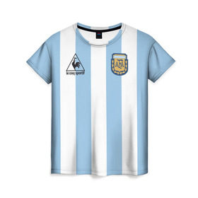 Женская футболка 3D с принтом Марадона Аргентина ретро в Курске, 100% полиэфир ( синтетическое хлопкоподобное полотно) | прямой крой, круглый вырез горловины, длина до линии бедер | Тематика изображения на принте: maradona | аргентина | марадона | ретро