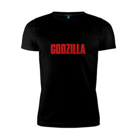 Мужская футболка премиум с принтом GODZILLA в Курске, 92% хлопок, 8% лайкра | приталенный силуэт, круглый вырез ворота, длина до линии бедра, короткий рукав | comic con | godzilla | gojira | годзилла | монстр | фильм | чудовище