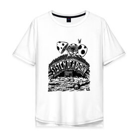 Мужская футболка хлопок Oversize с принтом System of a Down в Курске, 100% хлопок | свободный крой, круглый ворот, “спинка” длиннее передней части | Тематика изображения на принте: 