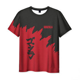 Мужская футболка 3D с принтом GODZILLA в Курске, 100% полиэфир | прямой крой, круглый вырез горловины, длина до линии бедер | comic con | godzilla | gojira | logo | годзилла | знаки | иероглифы | лого | монстр | фильм | чудовище