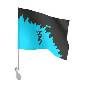 Флаг для автомобиля с принтом GODZILLA в Курске, 100% полиэстер | Размер: 30*21 см | comic con | godzilla | gojira | logo | годзилла | знаки | иероглифы | лого | монстр | фильм | чудовище