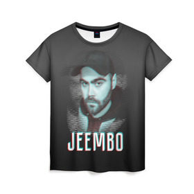 Женская футболка 3D с принтом Jeembo glitch в Курске, 100% полиэфир ( синтетическое хлопкоподобное полотно) | прямой крой, круглый вырез горловины, длина до линии бедер | jeembo | джангирян | джимбо